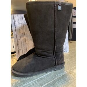 Bearpaw Winter Boots Women's 9 Brown Bianca Tall Sheepskin Suede‎ Casual Comfy